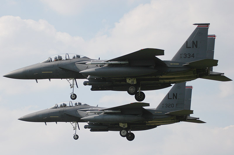 F-15E Strike Eagles, 494th FS, US Air Force