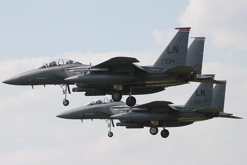 F-15E Strike Eagles, 494th FS, US Air Force