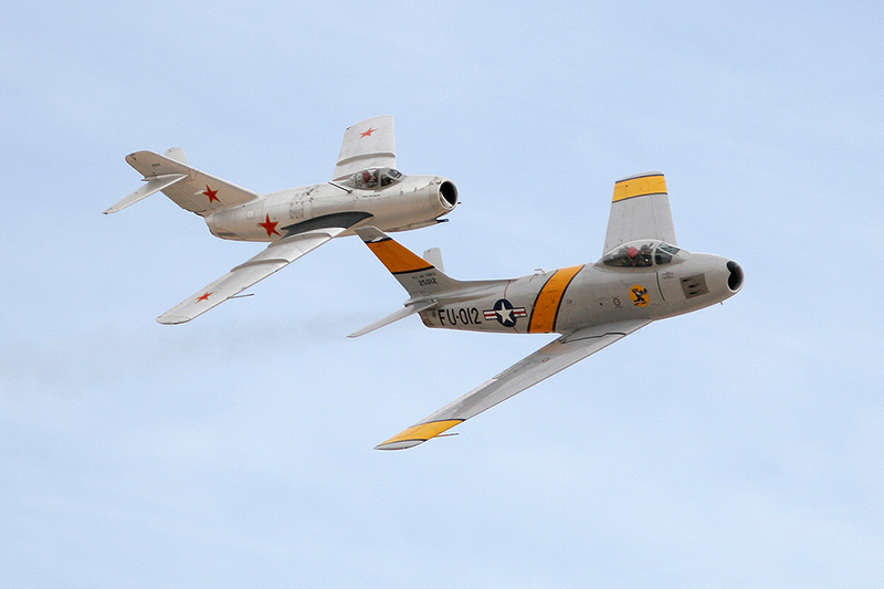 F-86F Sabre<br>MiG-15 Fagot