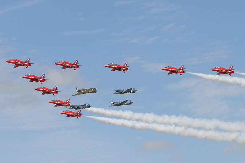 Hawk T.1s, The Red Arrows, RAF<br>Spitfires, BBMF & Rolls-Royce