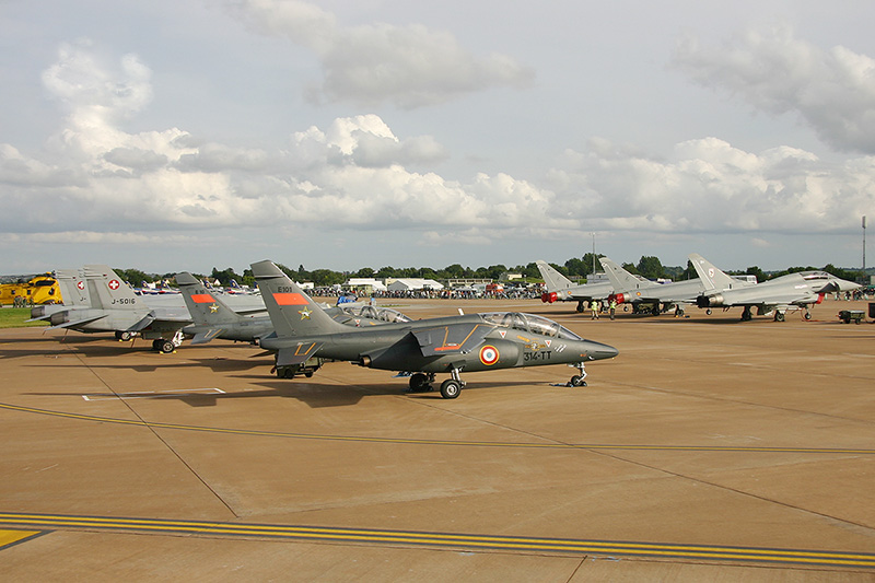 Alpha Jet Es, EAC00.314, French AF<br>F/A-18C Hornets, FlSt18, Swiss AF<br>Typhoon T.1, 29(R) Sqn, RAF<br>C.16 Typhoons, 113 Esc, Spanish AF