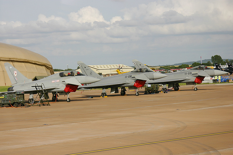 Typhoon T.1, 29(R) Sqn, RAF<br>C.16 Typhoons, 113 Esc, Spanish AF