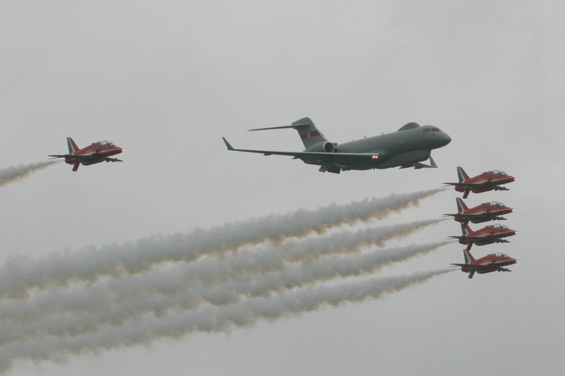 Sentinel R.1, 5(AC) Sqn, RAF<BR>Hawk T.1s, The Red Arrows, RAF