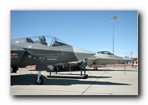 F-35 Lighting II mock-up<br>F-22A Raptor, 422nd TES, USAF