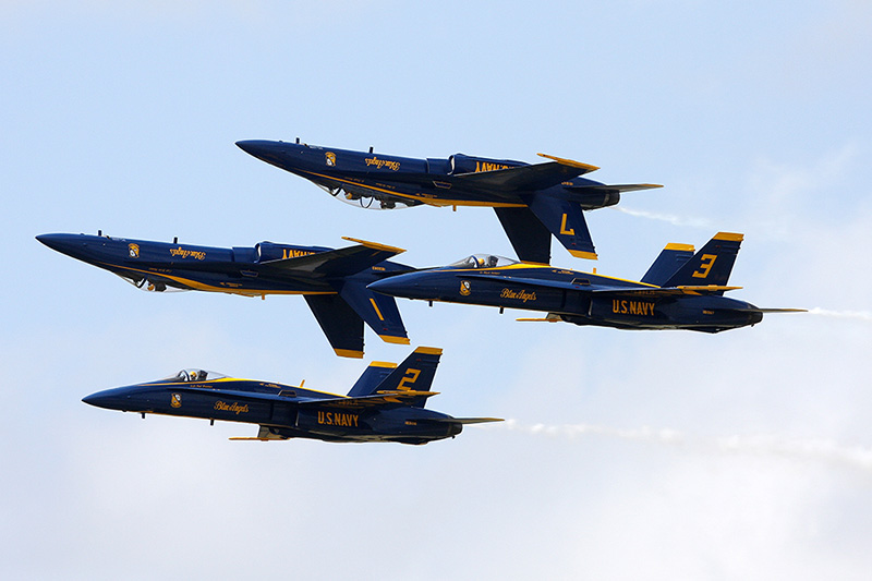 F/A-18A Hornets & F/A-18B Hornet, <i>The Blue Angels</i>, USN