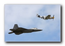 F-22A Raptor, 94th FS, USAF<br>P-51D Mustang <i>Little Horse</i>