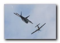 F-22A Raptor, 94th FS, USAF<br>P-51D Mustang <i>Little Horse</i>