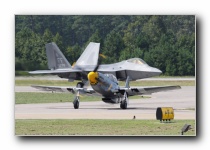 F-22A Raptor, 94th FS, USAF<br>P-51D Mustang <i>Little Horse</i>