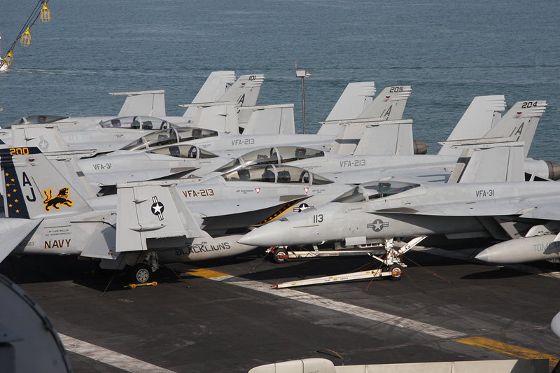 F/A-18E Super Hornet, VFA-31 <i>Tomcatters</i>, USN<br>F/A-18F Super Hornet, VFA-213 <i>Black Lions</i>, USN